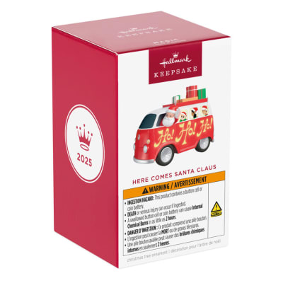 Here Comes Santa Claus Musical Ornament With Light