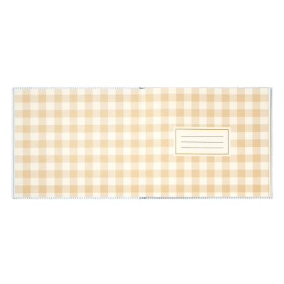 So Happy You're Here Blue and White Striped Guest Book