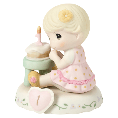 Precious Moments | Growing In Grace - Age 1, Blonde Girl Figurine