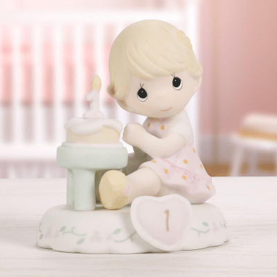 Precious Moments | Growing In Grace - Age 1, Blonde Girl Figurine