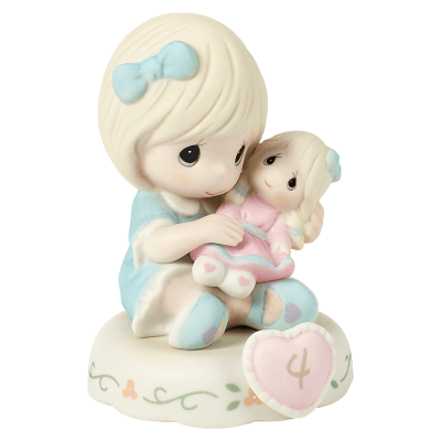 Precious Moments | Growing In Grace - Age 4, Blonde Girl Figurine