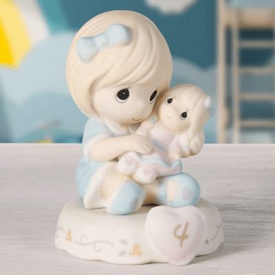 Precious Moments | Growing In Grace - Age 4, Blonde Girl Figurine
