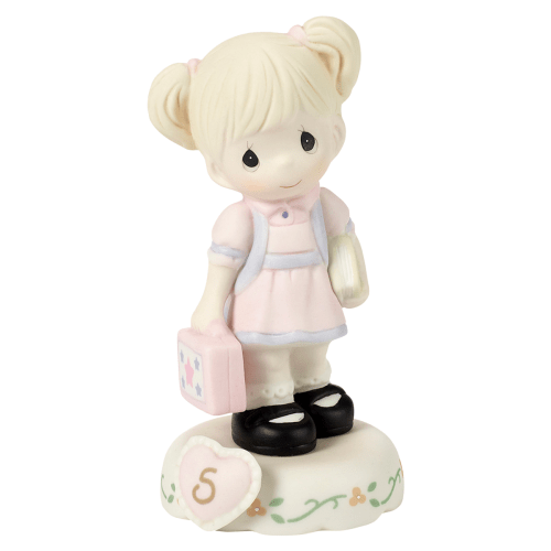 Precious Moments | Growing In Grace - Age 5, Blonde Girl Figurine