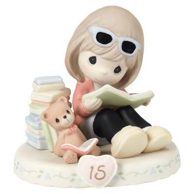 Precious Moments | Growing In Grace - Age 15, Brunette Girl Figurine