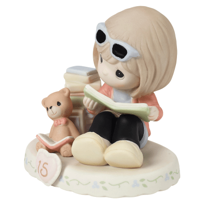 Precious Moments | Growing In Grace - Age 15, Brunette Girl Figurine