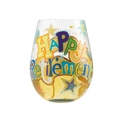Lolita® Happy Retirement Stemless Wine Glass