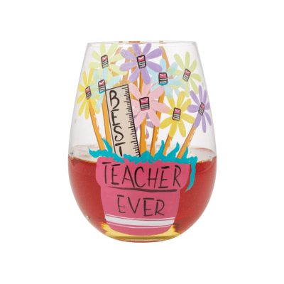 Lolita® Best Teacher Ever Stemless Wine Glass