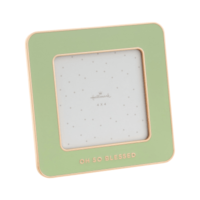 Oh So Blessed Green Enamel Picture Frame
