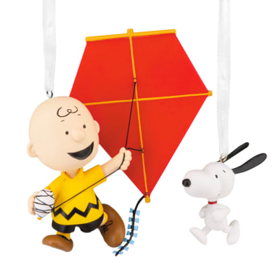 Peanuts® 75th Anniversary Charlie Brown and Snoopy Hallmark Ornaments, Set of 2