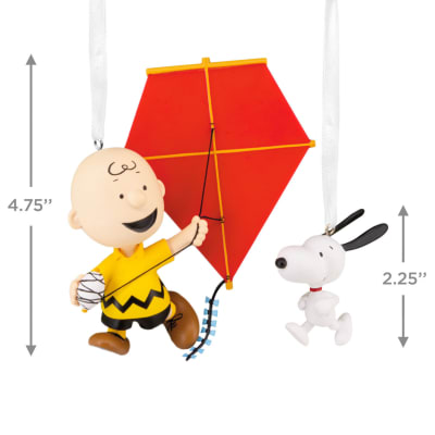 Peanuts® 75th Anniversary Charlie Brown and Snoopy Hallmark Ornaments, Set of 2