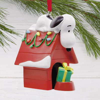 Peanuts® Snoopy on Holiday Doghouse Hallmark Ornament