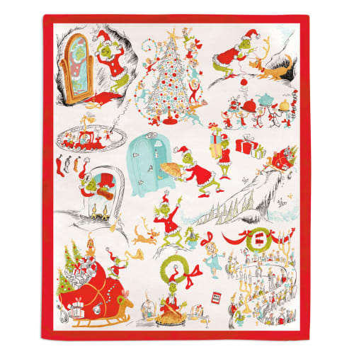 Dr. Seuss's How the Grinch Stole Christmas!™ Storybook Scenes Throw Blanket
