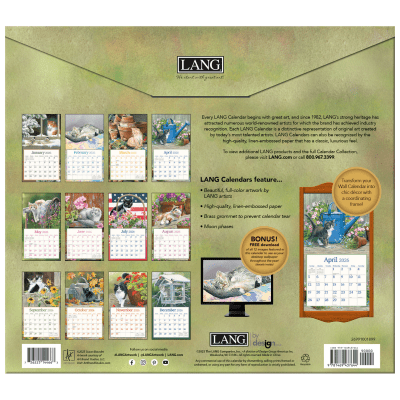 Lang 2026 Calendar | Cats In The Country