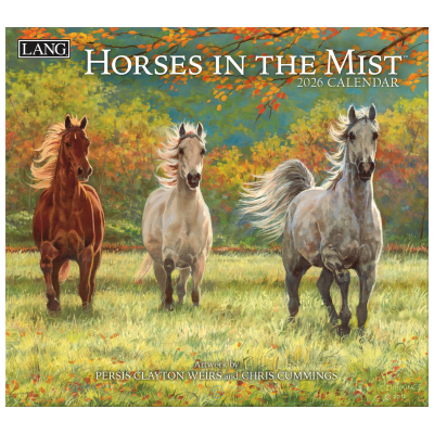 Lang 2026 Calendar | Horses In The Mist