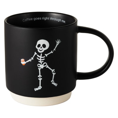 Skeleton With To-Go Coffee Cup Funny Mug