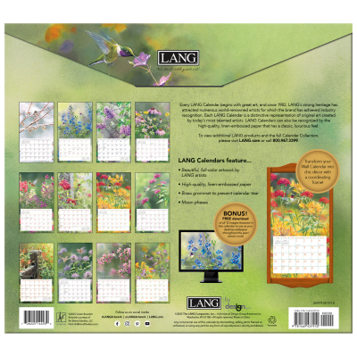 Lang 2026 Calendar | Hummingbirds