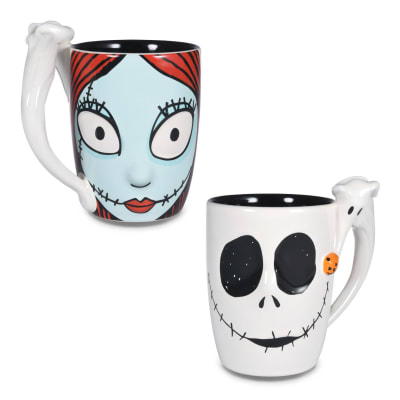 Disney Tim Burton's The Nightmare Before Christmas Jack and Sally Sculpted Mug