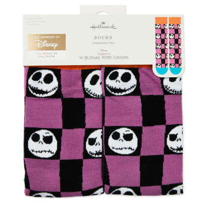 Disney Tim Burton's The Nightmare Before Christmas Jack Faces Crew Socks