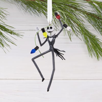 Disney Tim Burton's The Nightmare Before Christmas Jack Skellington With Lights Hallmark Ornament