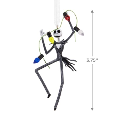 Disney Tim Burton's The Nightmare Before Christmas Jack Skellington With Lights Hallmark Ornament
