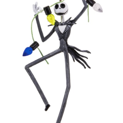 Disney Tim Burton's The Nightmare Before Christmas Jack Skellington With Lights Hallmark Ornament