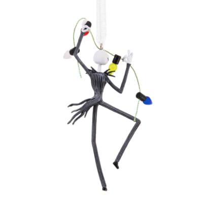 Disney Tim Burton's The Nightmare Before Christmas Jack Skellington With Lights Hallmark Ornament