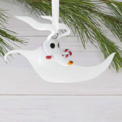 Disney Tim Burton's The Nightmare Before Christmas Zero With Candy Cane Hallmark Ornament