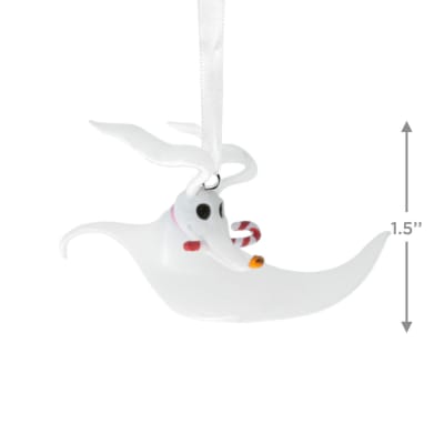 Disney Tim Burton's The Nightmare Before Christmas Zero With Candy Cane Hallmark Ornament