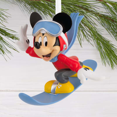 Disney Mickey Mouse Snowboarding Hallmark Ornament