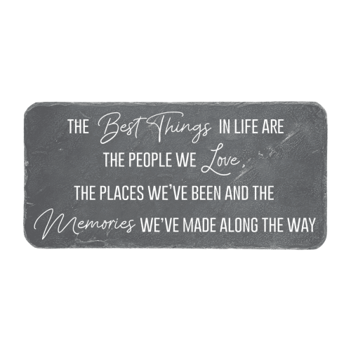 The Best Things in Life Rectangular Garden Stone
