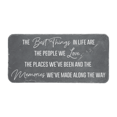 The Best Things in Life Rectangular Garden Stone