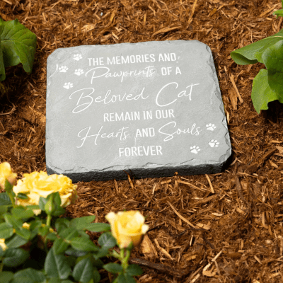 Cat Memorial Square Garden Stone