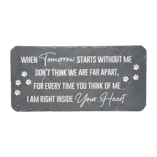Pet Memorial Rectangular Garden Stone
