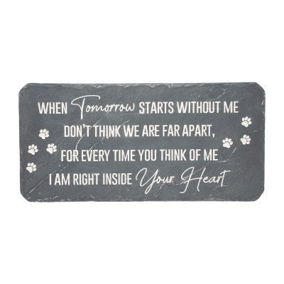 Pet Memorial Rectangular Garden Stone