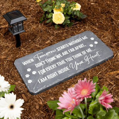 Pet Memorial Rectangular Garden Stone