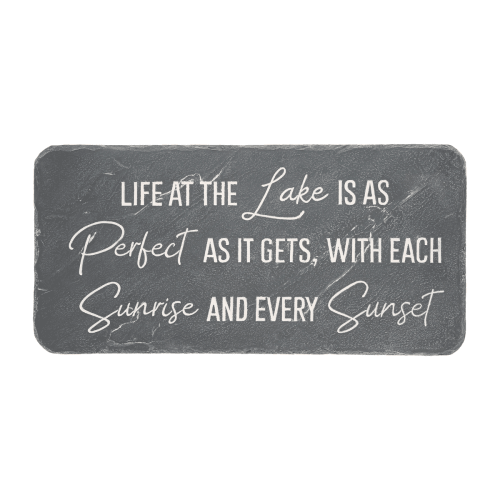 Life at the Lake Rectangular Garden Stone