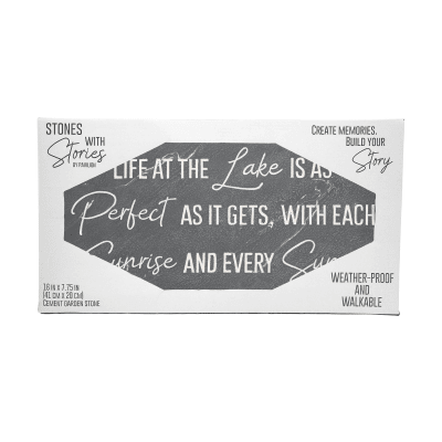 Life at the Lake Rectangular Garden Stone