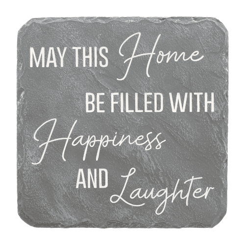 Happiness & Laughter Square Garden Stone