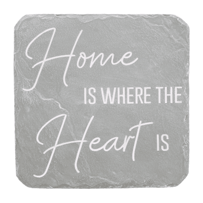 Home Is Where The Heart Is Square Garden Stone