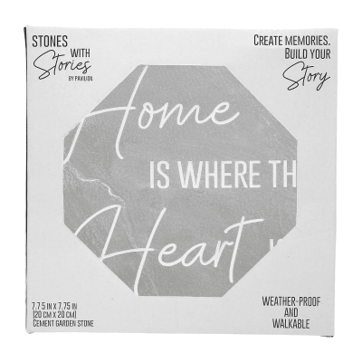 Home Is Where The Heart Is Square Garden Stone