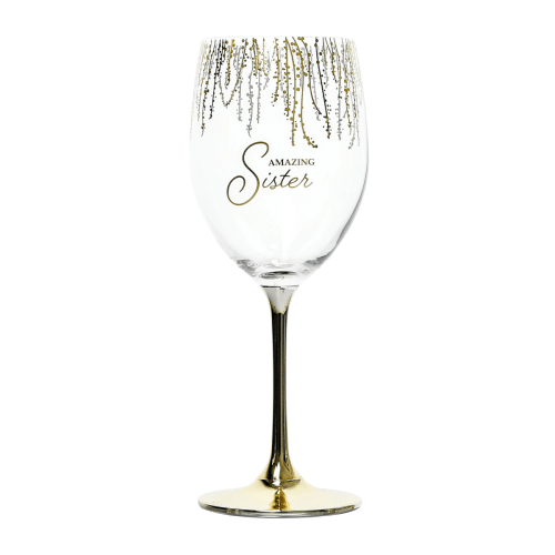 Amazing Sister Crystal Wine Glass