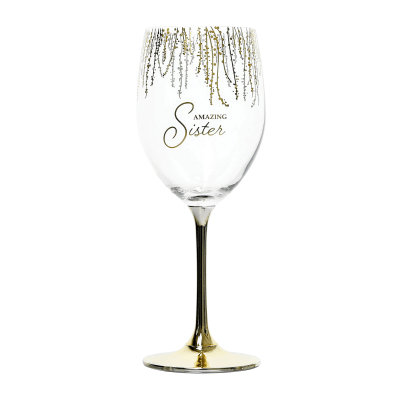 Amazing Sister Crystal Wine Glass