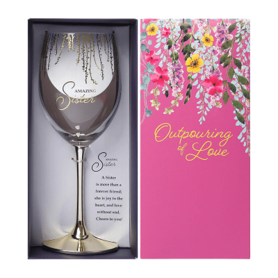 Amazing Sister Crystal Wine Glass