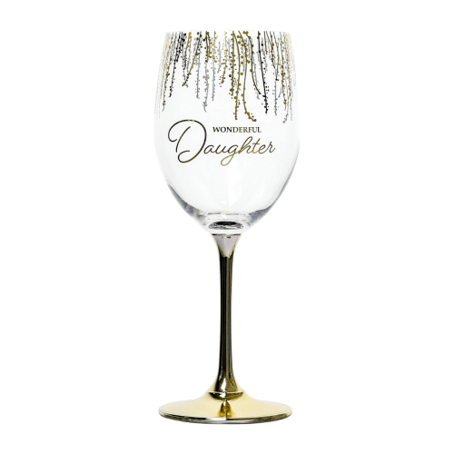 Wonderful Daughter Crystal Wine Glass