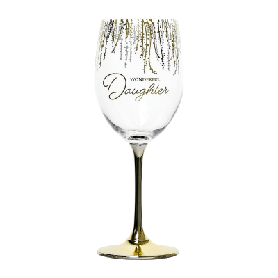 Wonderful Daughter Crystal Wine Glass