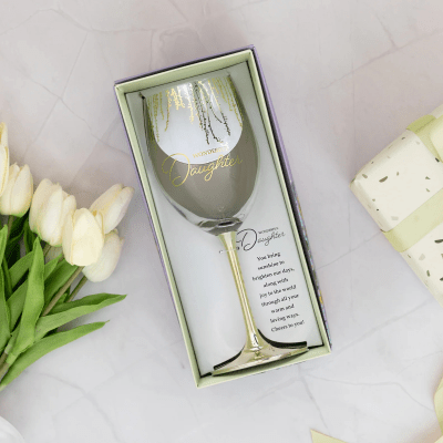 Wonderful Daughter Crystal Wine Glass