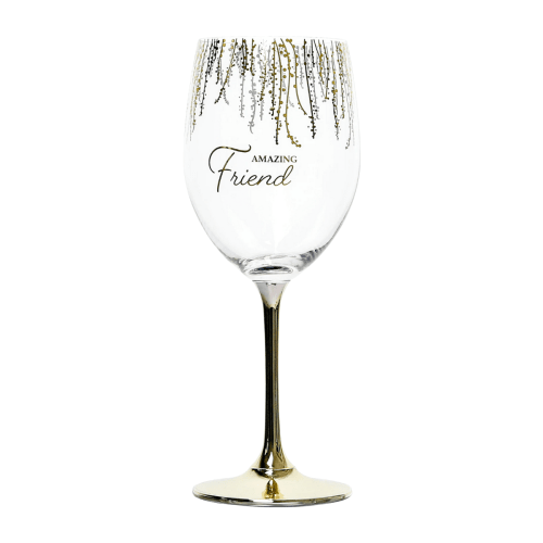 Amazing Friend Crystal Wine Glass