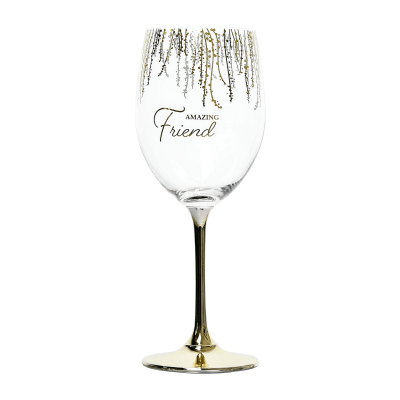 Amazing Friend Crystal Wine Glass