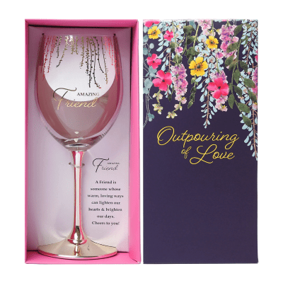 Amazing Friend Crystal Wine Glass