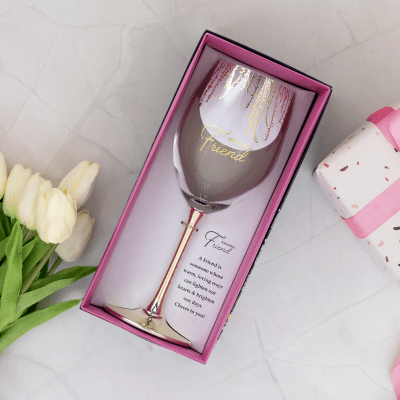 Amazing Friend Crystal Wine Glass